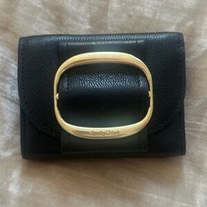 See By Chloe mini Black Wallet with Gold Accent